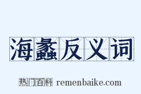 海蠡反义词是什么意思的图片
